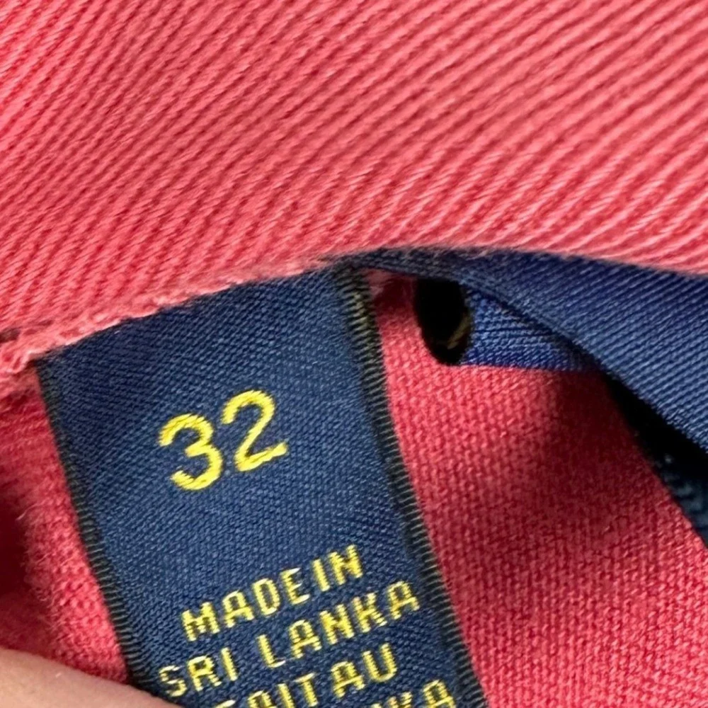 Polo Ralph Lauren Shorts Mens 32 Classic Fit Salmon Red Chino Khaki Flat Front